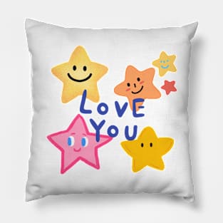 love you, star,smile Pillow