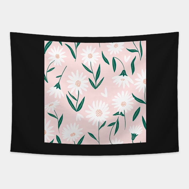 Daisy pink Tapestry by Papergrape