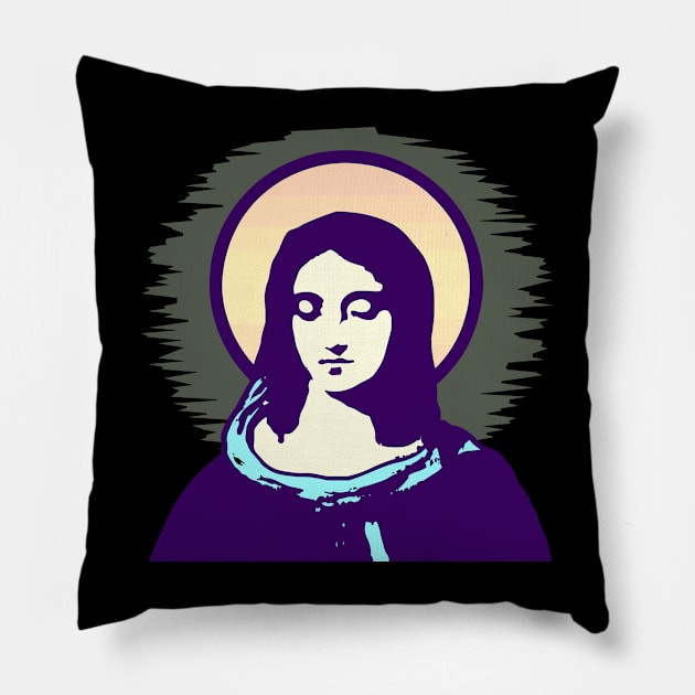 Our Lady Pillow by Museflash