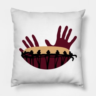 Djembe Drum Hands Pillow