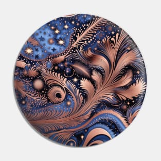 Other Worldly Designs- nebulas, stars, galaxies, planets with feathers Pin
