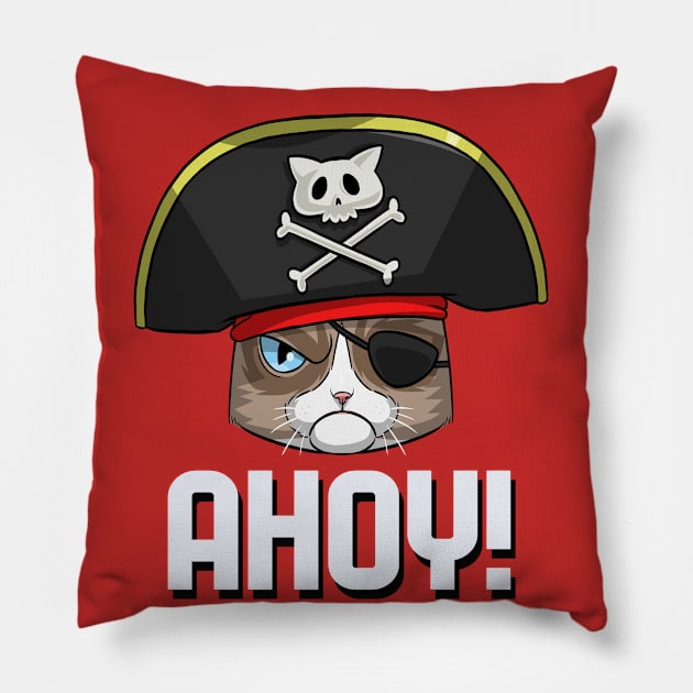 Exotic Shorthair Cat Pirate Pillow by Noseking