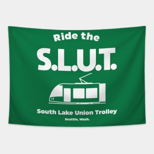 Ride the S.L.U.T. Trolley Seattle Tapestry