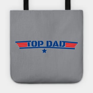 top dad, funny 80's father air humor movie gun, military force Tote