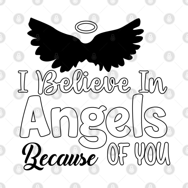 I Believe In Angels Because of you black version by usastore