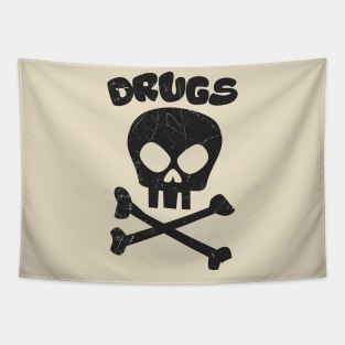 Skull And Crossbones Drugs Kill Tapestry