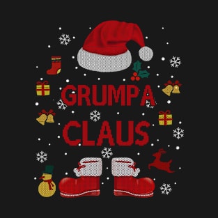 Funny Santa Costume Grumpa Claus Xmas Pyjama Tee T-Shirt