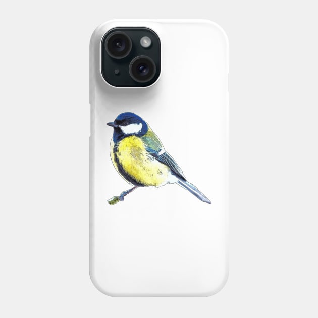 Great Tit Phone Case by bywhacky