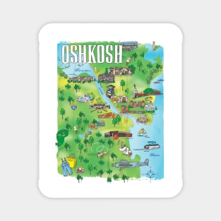 Oshkosh Map Magnet