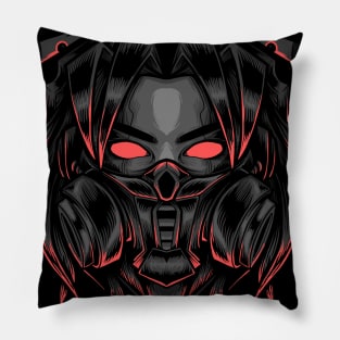 masked geisha quarantine Pillow