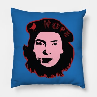 HOPE Emily Dickinson Che Guevara Pop art design Blood Red  Version Pillow