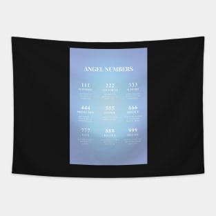 Angel Numbers Chart Blue Aura Tapestry