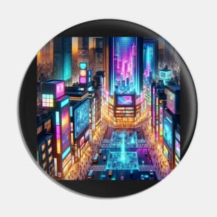 Neon Pulse: The Digital Plaza Pin