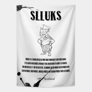 Dope Slluks chef character ready to cook illustration Tapestry