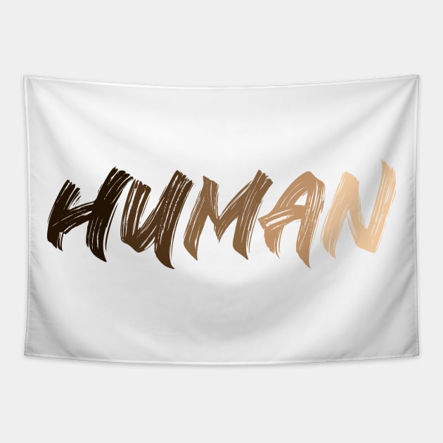 Human Race Colors Equality Anti Racism Tapestry by Bezra
