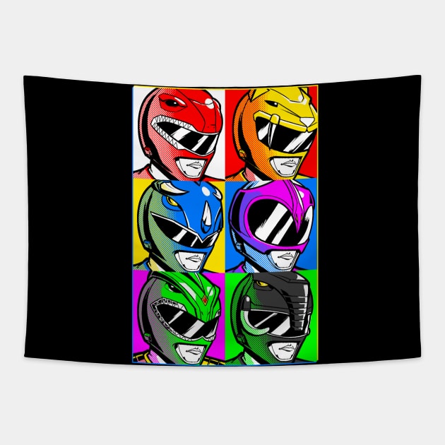 Pop Art Rangers Tapestry by juanotron