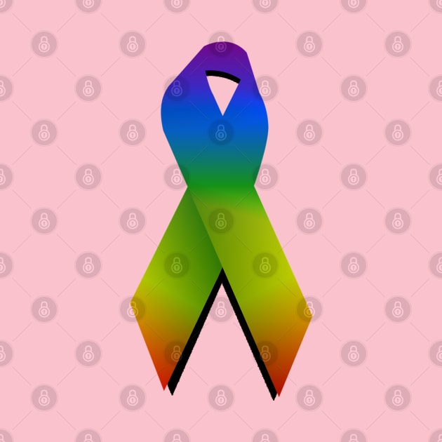 LGBTQ Gay Support ribbon by KZK101