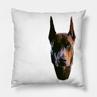 Doberman Pinscher Art Head Pillow