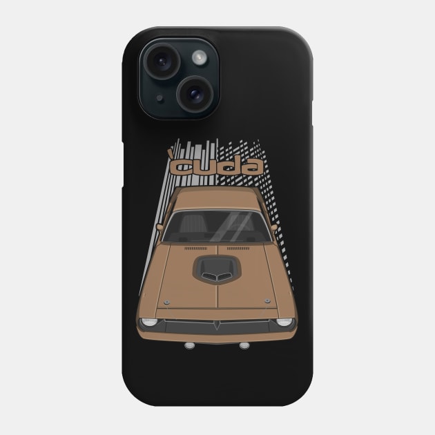 Plymouth Barracuda - Hemi Cuda - 1970 - Tan Phone Case by V8social