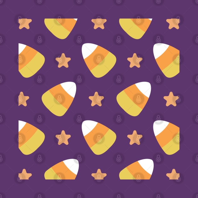 Candy Corn cute spooky Halloween themed pattern background by FOGSJ