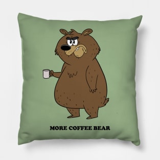 MORE COFFEE BEAR Pillow