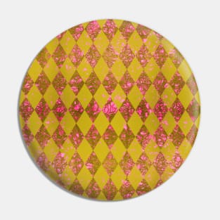 Pink and Gold Harley Pattern Pin