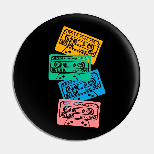 Retro Audio Cassette Tapes - Vintage Mix Tapes Pin by edwardechoblue