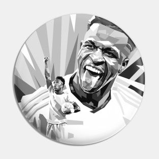 Vinicius jr greyscale illustration Pin