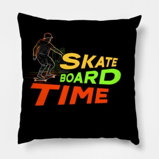 Skateboard Art Design inspirational quotes all day skate Pillow