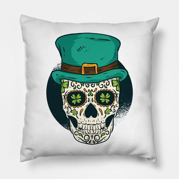 Irish Sugar Skull Pillow by BamBam