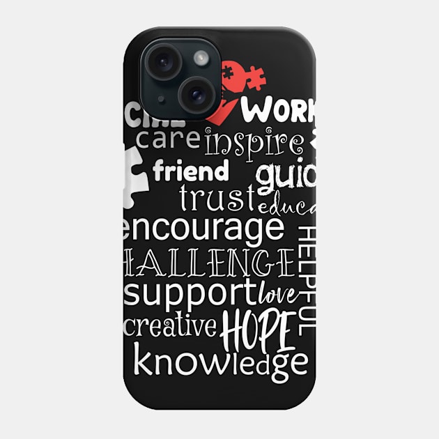 Awesome Social Worker Gift Product Graduation Social Work Design Phone Case by Linco