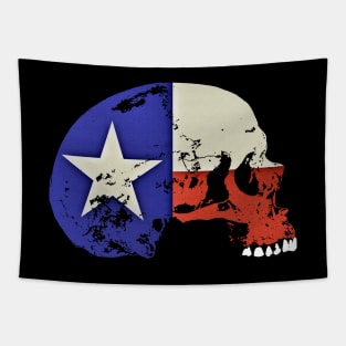 Skull with State Flag of Texas Tapestry