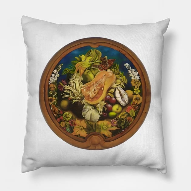 Still Life (Round) by Frida Kahlo Pillow by FridaBubble