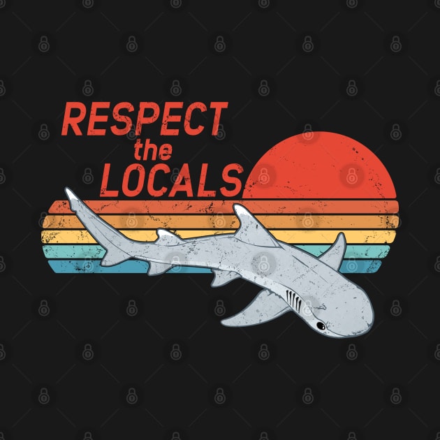 Respect the Locals Whitetip Reef Shark by NicGrayTees