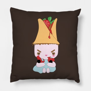 Angry kid playing Pillow