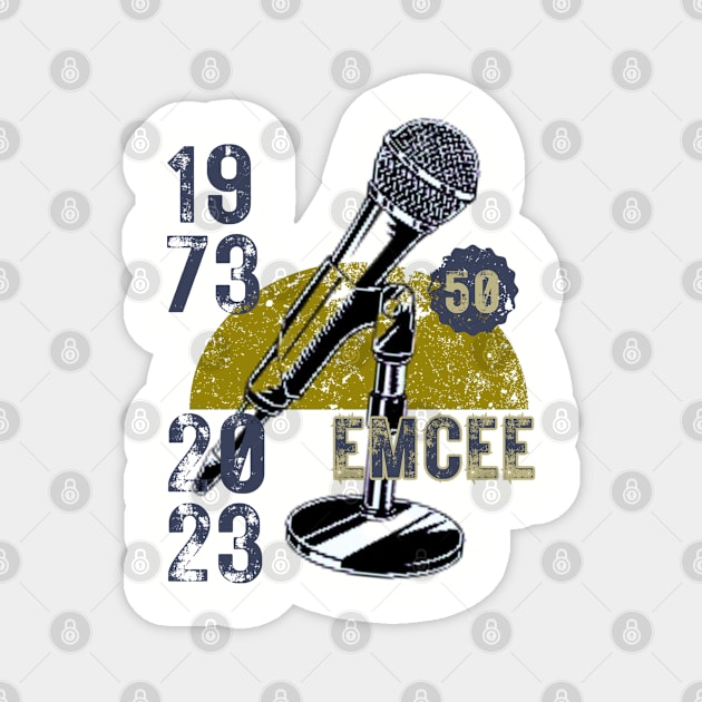 50 years in Hip Hop: Emcee Magnet by Veritè Kulture Vulture T-Shirts & Apparel