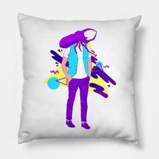 Beetle Party Boy Pillow