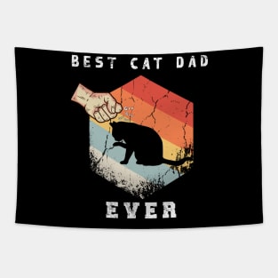 Best cat dad ever - Father vintage cat dad ever gift Tapestry