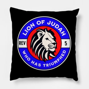 Lion of Judah Name of Jesus Christ Religious Religion Faith Christian Scripture Bible Holy King Gospel Pillow