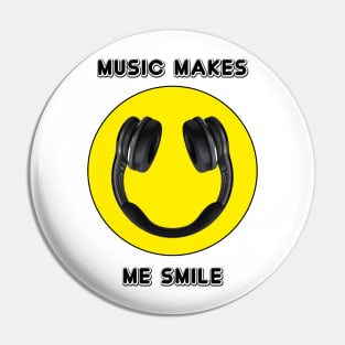 Music makes a smile - white ed Pin