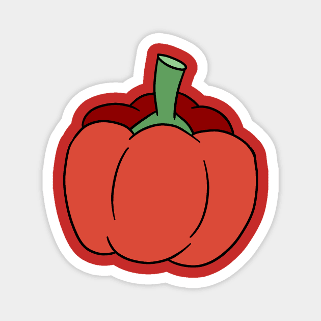 Red Bell Pepper Magnet by saradaboru