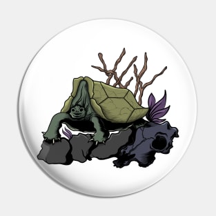 Ancient Turtle Skull Design Pin