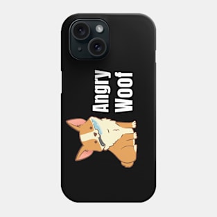 Angry Woof Cute Orange Corgi With Knife Phone Case