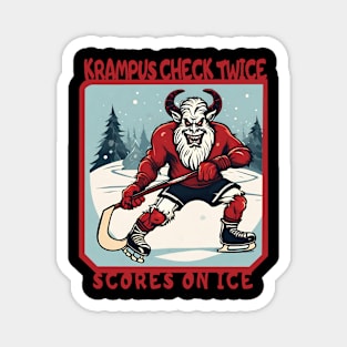 Krampus ice hockey Magnet