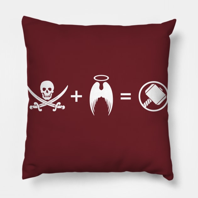 It's Like A Pirate Had A Baby With An Angel Pillow by Hallowscream