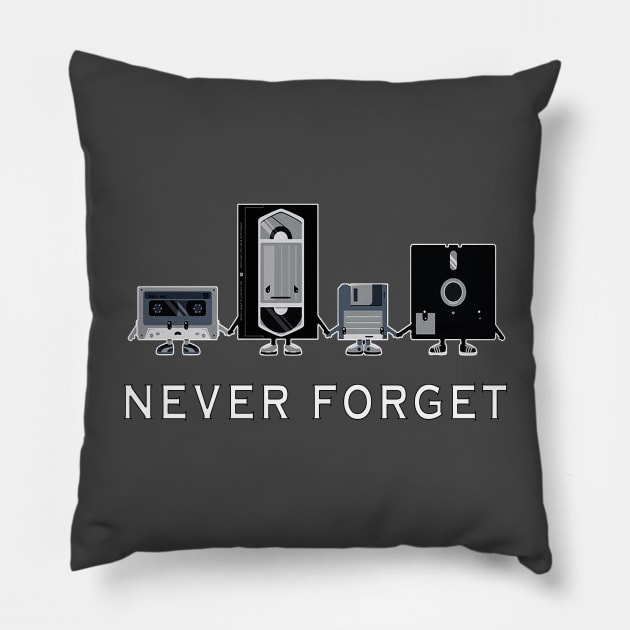 Never Forget Design Pillow by Mako Design 