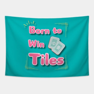 Mahjong gift_ Born to Win Tiles Tapestry