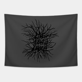 Live Love Laugh Metal - Black on Dark Gray Tapestry