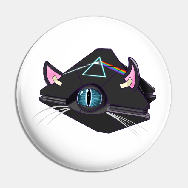 Dark Side Cat Shell Pin by itWinter