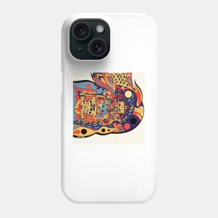 pakal the mayan magical astronaut in alien ship of pattern and colors Phone Case